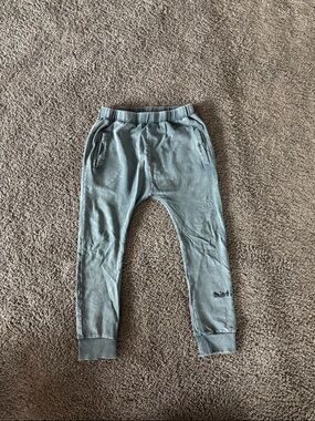 Kids slate blue super soft jogger . With elastic waistband.